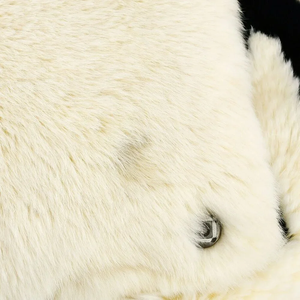 Chanel Fur Shawl Muffler Stole White Small Good - Picture 4 of 4
